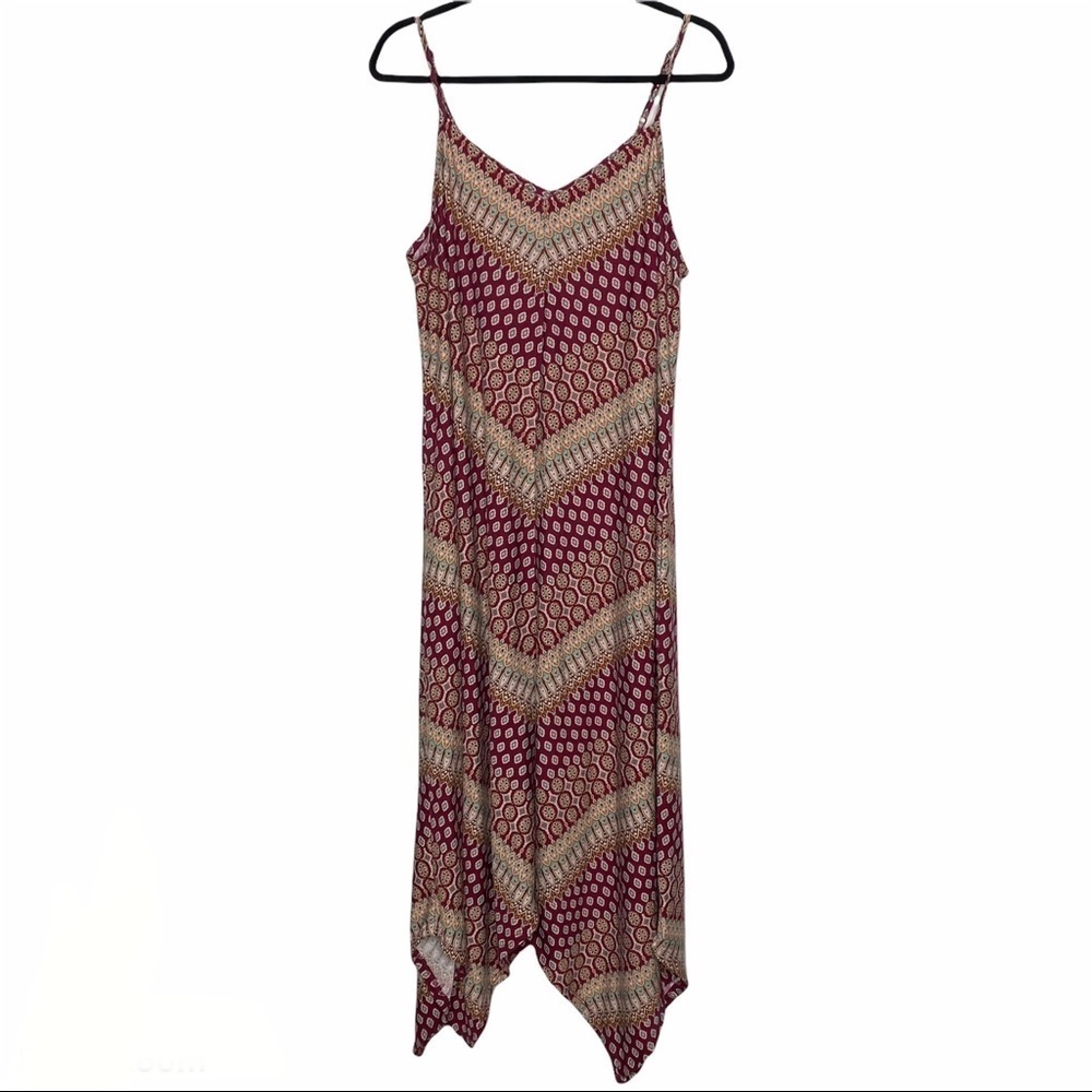 Maurice’s maxi Dress Sleeveless Adjustable straps Handkerchief hem size 0X